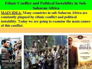 Ethnic Conflict and Political Instability in Sub Saharan