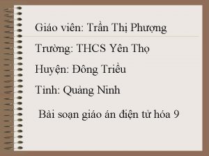 Gio vin Trn Th Phng Trng THCS Yn