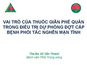 VAI TR CA THUC GIN PH QUN TRONG