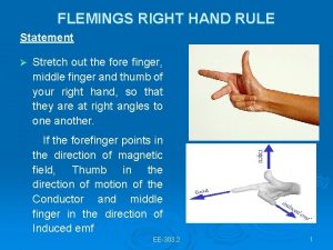 Fleming's right hand rule