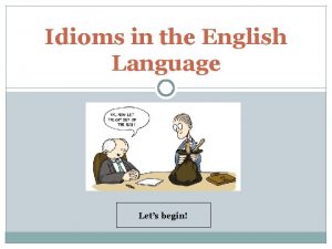 Paragraph on idioms