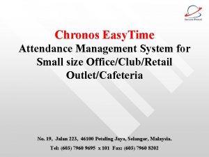 Chronos Easy Time Attendance Management System for Small