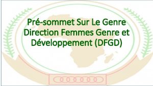 Prsommet Sur Le Genre Direction Femmes Genre et