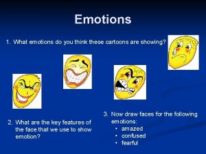 Emotions 1 What emotions do you think these