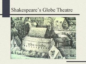 Shakespeares Globe Theatre Why was the Globe built