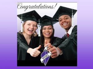 Congratulations Joining NTHS is an important career investment