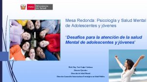 Mesa Redonda Psicologa y Salud Mental de Adolescentes