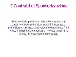 Contratto per sponsor pubblicitario