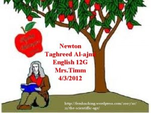 Newton Taghreed Alajmi English 12 G Mrs Timm