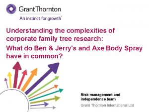 Corporate family tree