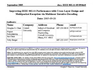 September 2005 doc IEEE 802 11 050946 r