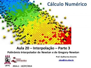 Clculo Numrico Aula 20 Interpolao Parte 3 Polinmio