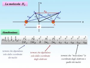 x La molecola H 2 2 r 2