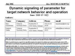 July 2006 doc IEEE 802 11 060975 r