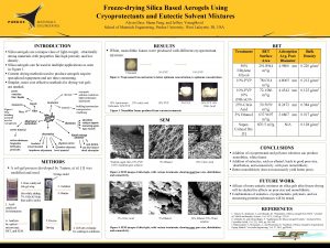 Freezedrying Silica Based Aerogels Using Cryoprotectants and Eutectic