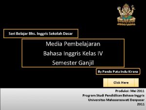 Seri Belajar Bhs Inggris Sekolah Dasar Media Pembelajaran