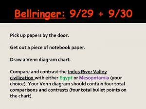 Bellringer 929 930 Pick up papers by the