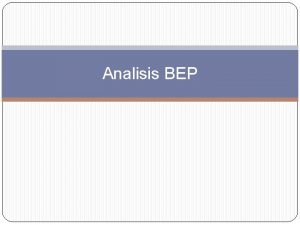 Analisis BEP Definisi Break Even point atau BEP