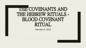 Hebrew blood covenant