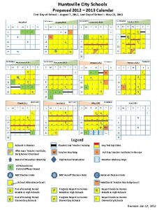 Huntsville City Schools Proposed 2012 2013 Calendar First
