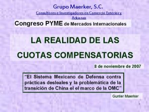 Grupo Maerker S C Consultores e Investigadores en