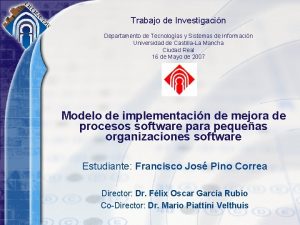 Trabajo de Investigacin Departamento de Tecnologas y Sistemas