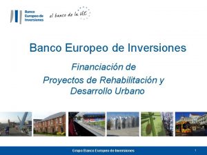 Banco Europeo de Inversiones Financiacin de Proyectos de