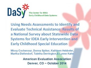 The Center for IDEA Early Childhood Data Systems