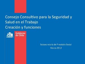 Consejo Consultivo para la Seguridad y Salud en