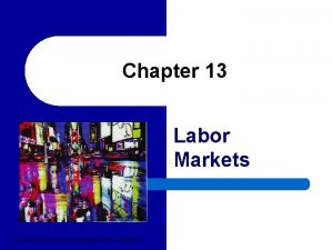 Chapter 13 Labor Markets 2004 Thomson LearningSouthWestern Marginal