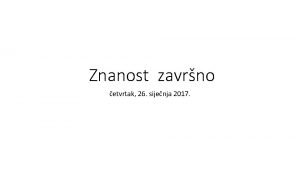 Znanost zavrno etvrtak 26 sijenja 2017 ETIKI KODEKS