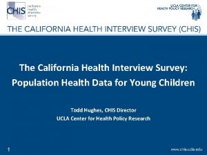 California health information survey