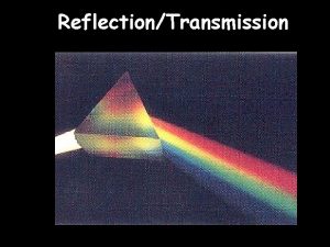 ReflectionTransmission 1 Recap EM wave equations 2 E