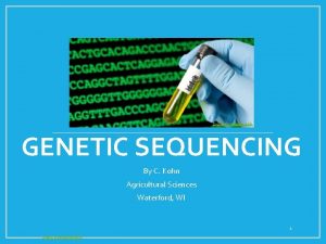 Source pieriandx com GENETIC SEQUENCING By C Kohn