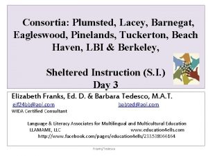 Consortia Plumsted Lacey Barnegat Eagleswood Pinelands Tuckerton Beach