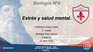 Biologa N 4 Estrs y salud mental Profesora