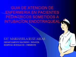 GUIA DE ATENCION DE ENFERMERIA EN PACIENTES PEDIATRICOS