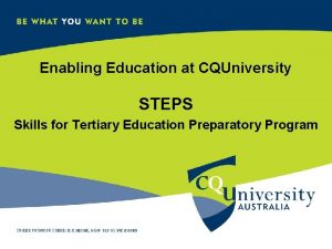 Steps program cqu