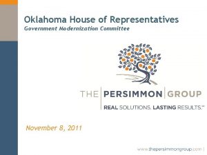 Oklahoma House of Representatives Government Modernization Committee November