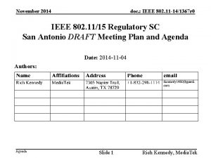 November 2014 doc IEEE 802 11 141367 r