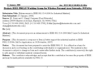 11 January 2008 doc IEEE 802 15 08