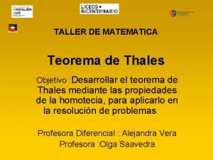Taller teorema de tales