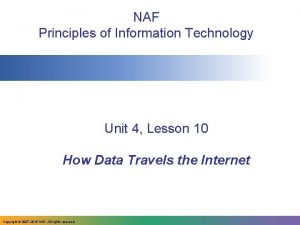 NAF Principles of Information Technology Unit 4 Lesson