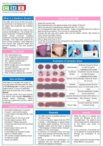 Newborn Screening What is a Newborn Screen The