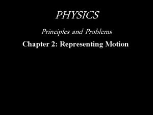 PHYSICS Principles and Problems Chapter 2 Representing Motion