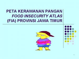 PETA KERAWANAN PANGAN FOOD INSECURITY ATLAS FIA PROVINSI