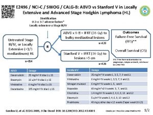 E 2496 NCIC SWOG CALGB ABVD vs Stanford