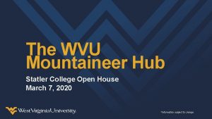 Wvu mountaineer hub