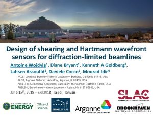 Design of shearing and Hartmann wavefront sensors for