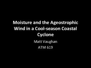 Moisture and the Ageostrophic Wind in a Coolseason